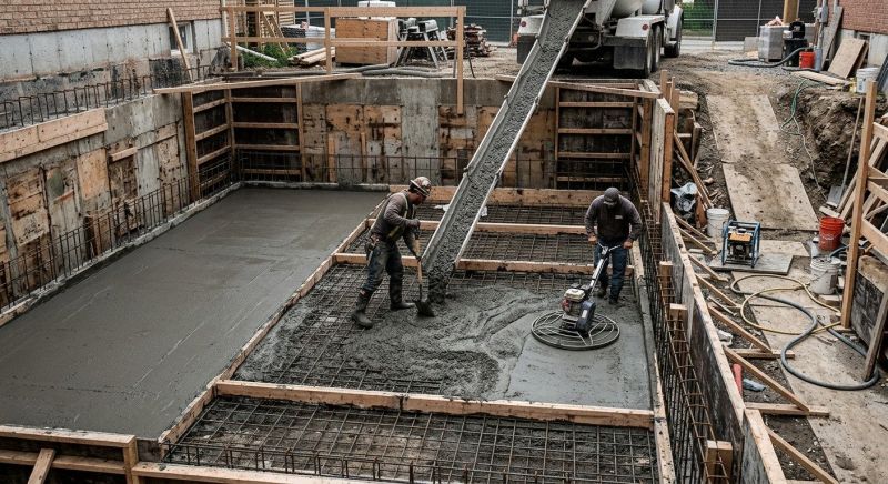 Basement Concrete Installation in Bowie, MD